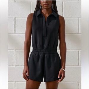 Abercrombie & Fitch YPB neoKNIT Black Sleeveless Romper